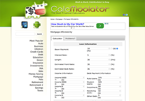 CalcMoolator Calculator Widgets