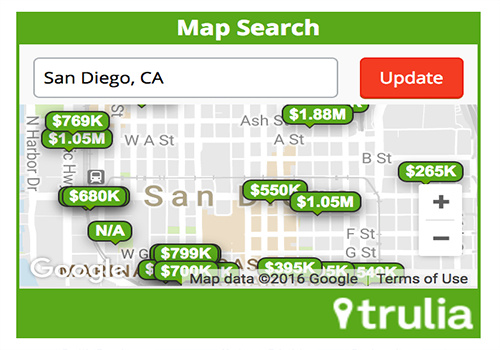 Trulia Map Search Widget
