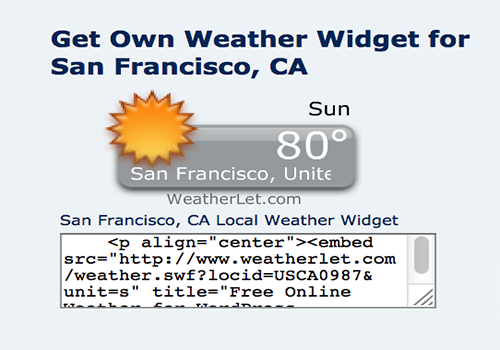 Weatherlet Weather Widget