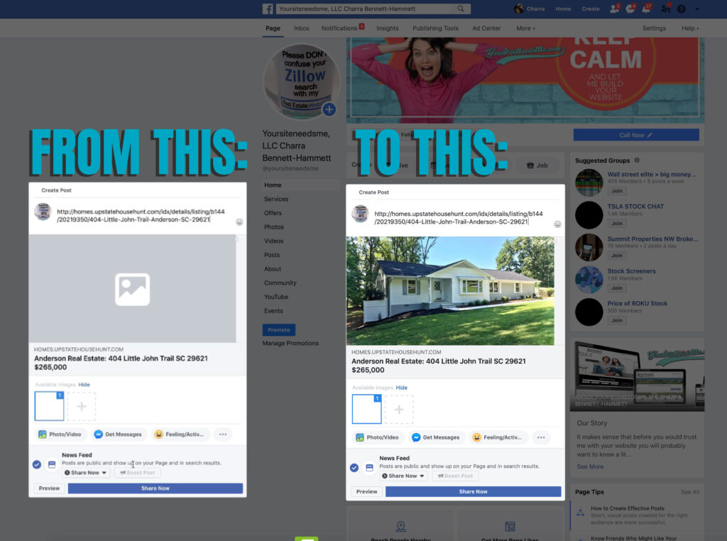 WHY do I have to Update my Wordpress website AGAIN?!?!? 12 IDXBroker Facebook Listing Photo Missing