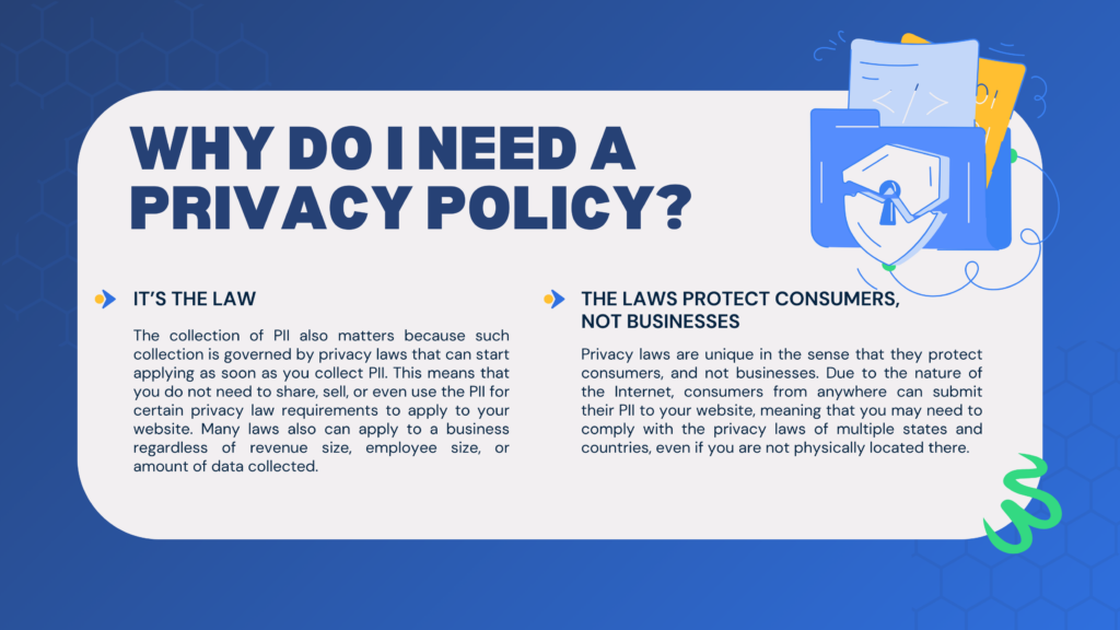 Why do I need a Privacy Policy? Why do I need a Privacy Policy?